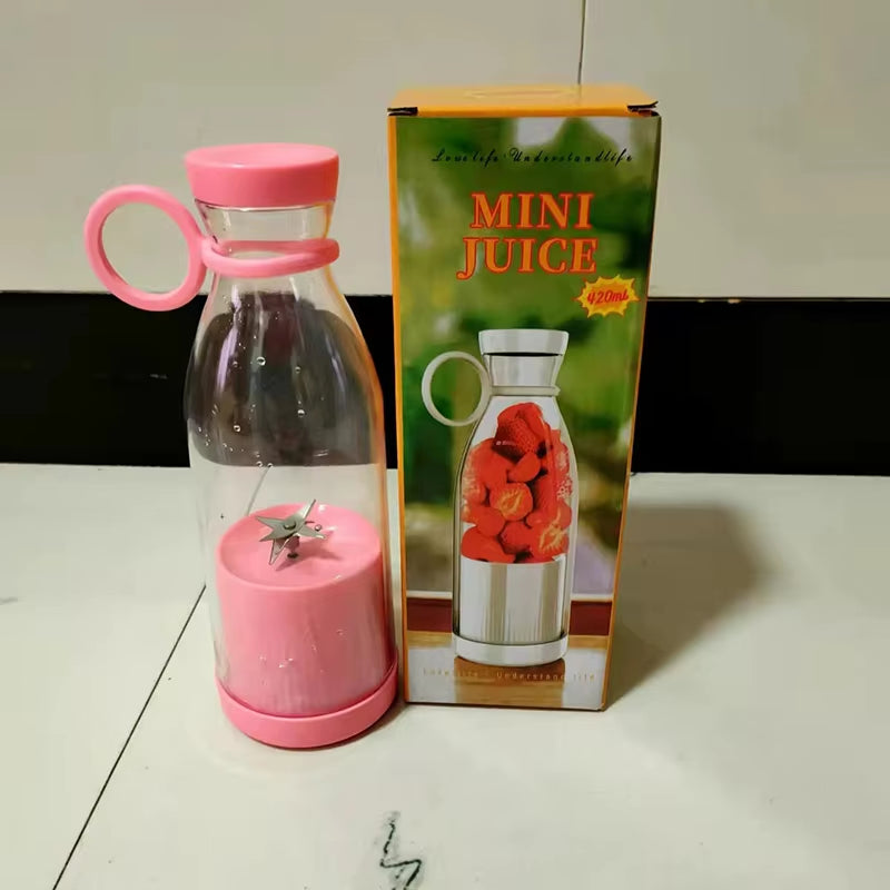 Mini Fast Juice Juicer Fresh Fruits Mixer Smoothie Bottle Handheld 6-Blade USB Rechargeable Multifunctional Fruit Blender