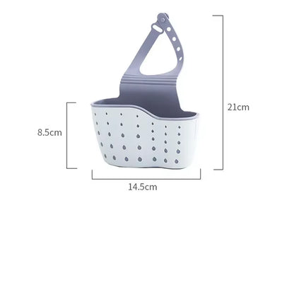 New 1Pcs Kitchen Accessories Utensils Organizer Adjustable Snap Sink Soap Sponge Holder Kitchen Hanging Drain Basket Kitchen Gad