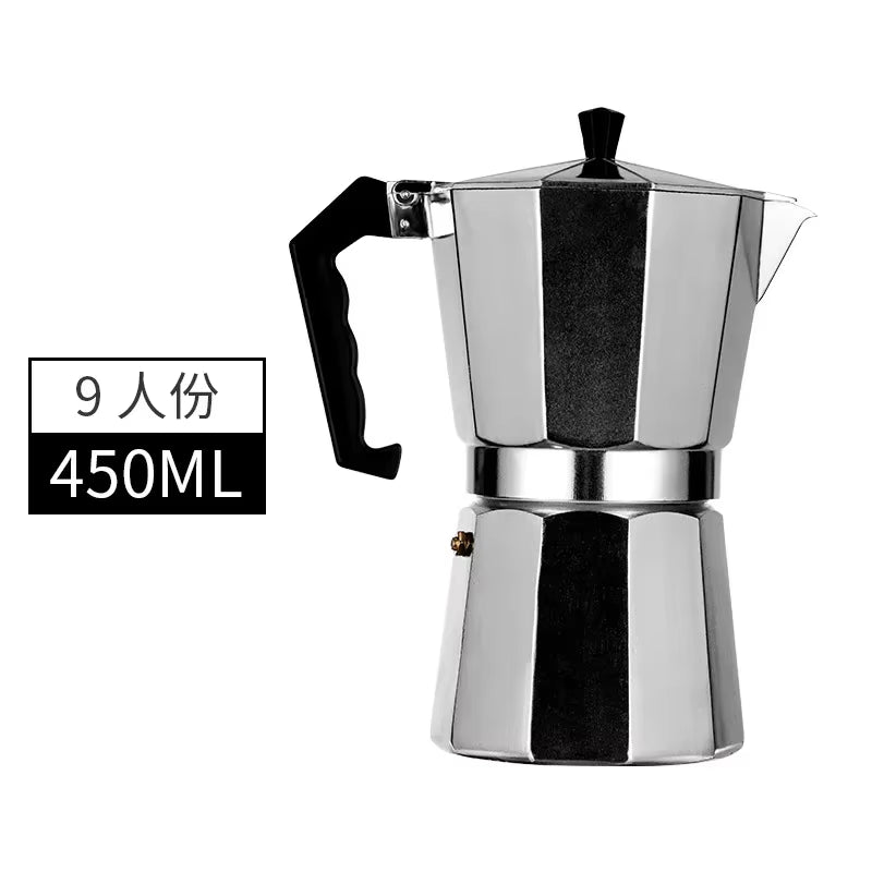 Mocha Coffee Pots Italian Aluminum Octagonal Pot Coffee Cup Maker Tea Maker Portable Coffee Maker