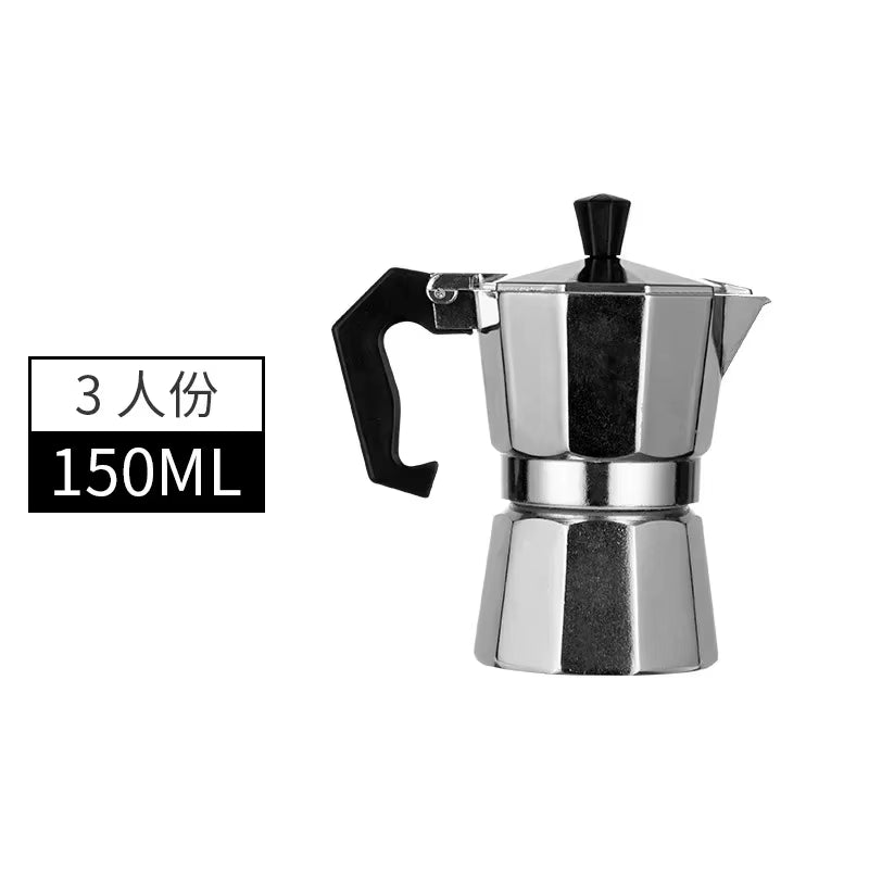 Mocha Coffee Pots Italian Aluminum Octagonal Pot Coffee Cup Maker Tea Maker Portable Coffee Maker