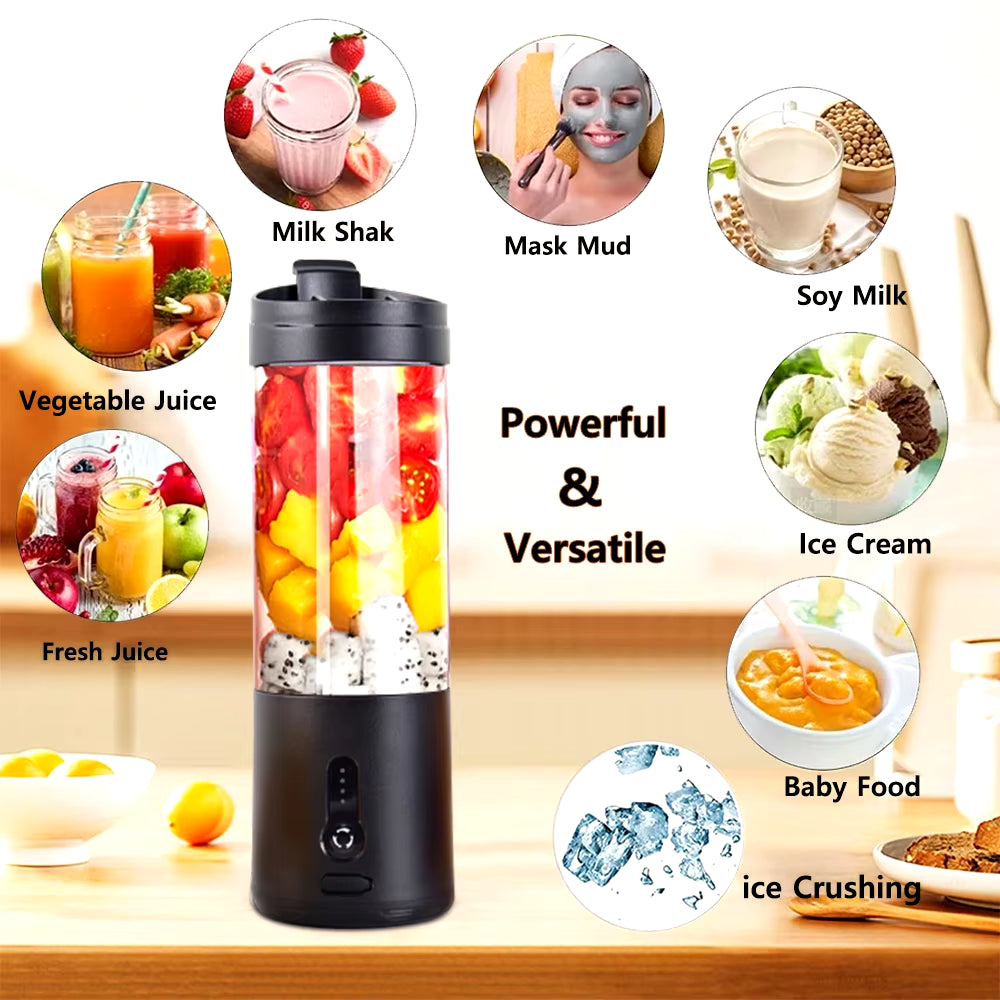 Portable Blender Smoothies Mini Portable Juicer Blender USB Rechargeable Portable Blender for Smoothies Fresh Fruit Juice Mixer